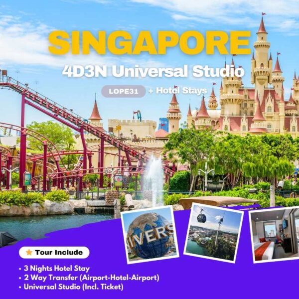 4D3N Singapore Local Tour | Universal Studio with Hotel (LOPE31)
